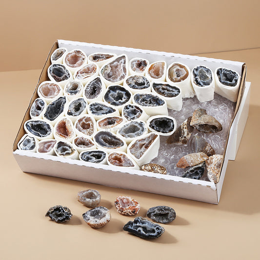 Agate crystal cluster box